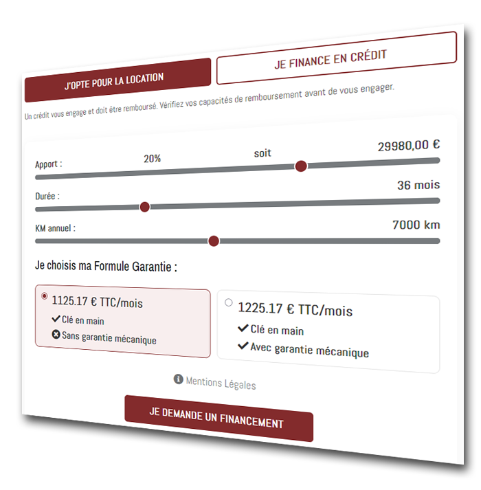 GT CLASSIC Cars Simulateur Financer LOA et Crédit GT CLASSIC Cars Simulateur Financer LOA et Crédit