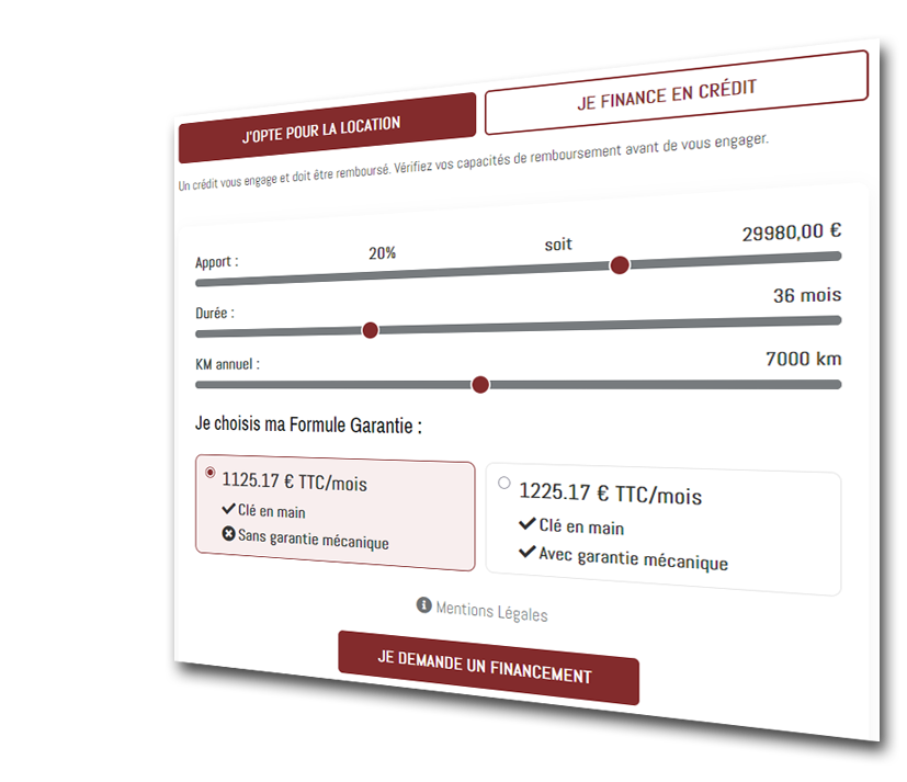 GT CLASSIC Cars, Financement Location & Crédit